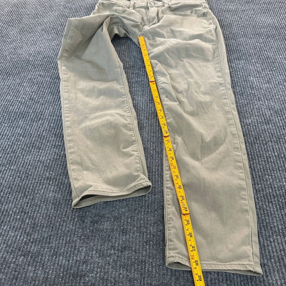 Lucky Brand Mens 121 Slim Straight Pants 32x30 Tan Stretch Cotton